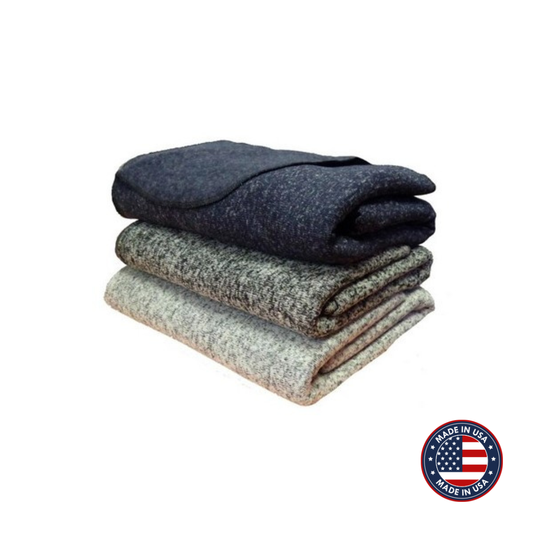 Heather Knitted Fleece Blanket