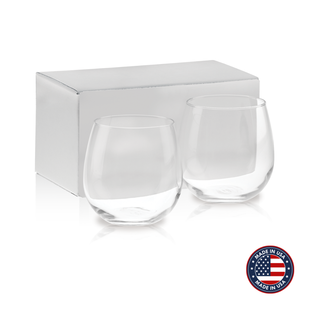 16.75 oz. Etched Stemless Red Wine Gift Set