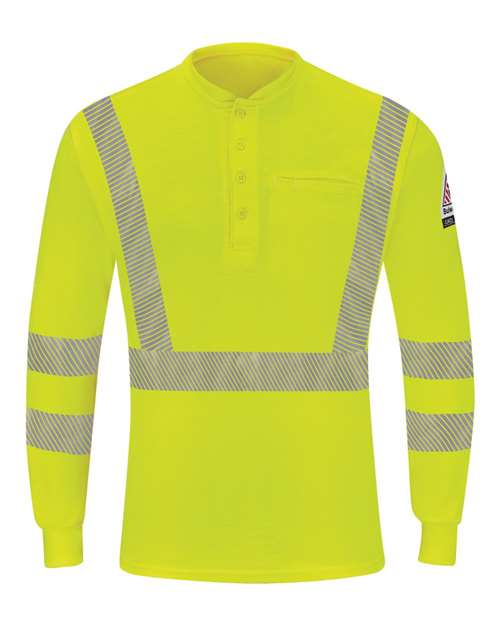 Men's Hi-Visibility Lightweight Long Sleeve Henley