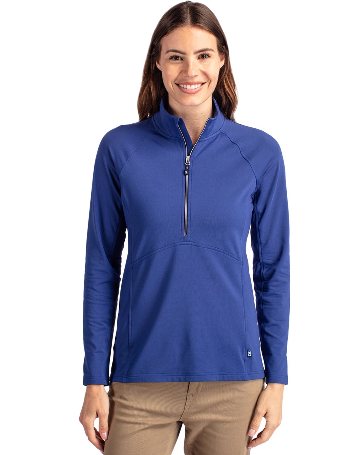 Cutter & Buck Adapt Eco Knit Stretch Recycled Womens Half Zip Pullover