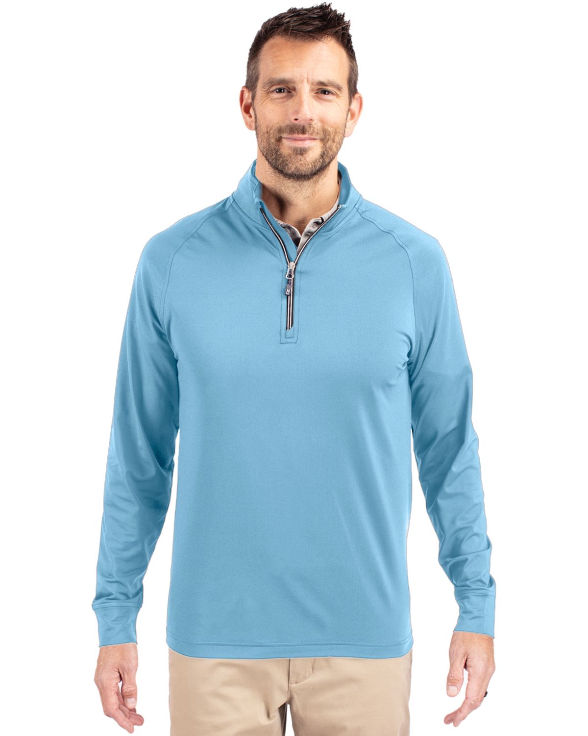 Cutter & Buck Adapt Eco Knit Stretch Recycled Mens Quarter Zip Pullover