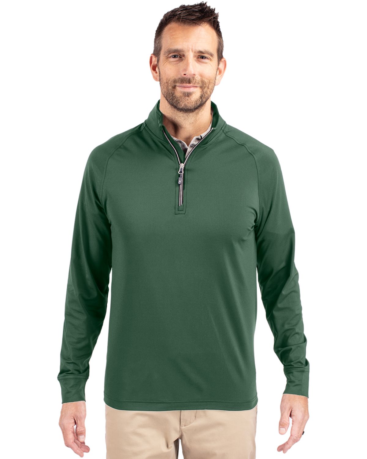 Cutter & Buck Adapt Eco Knit Stretch Recycled Mens Quarter Zip Pullover