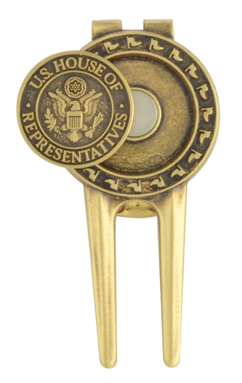 Solid Brass Divot Tool with Money Clip Back