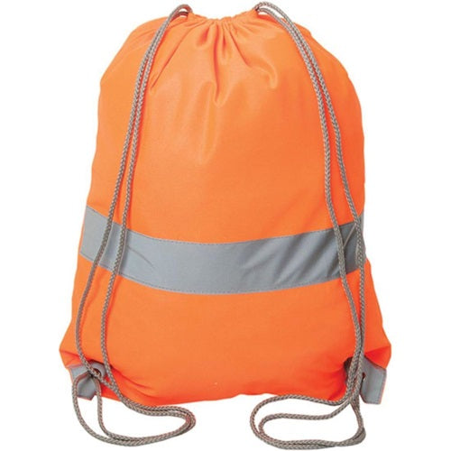 Sports Cinch Bag Reflective Tape Safety Drawstring Backpack