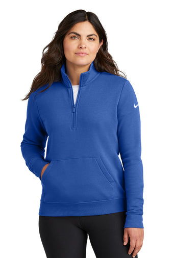 Nike Women's Club Fleece Sleeve Swoosh 1/2-Zip