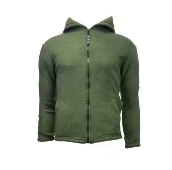 Unisex Polyester Anti Pill Fleece Full-Zip Hood Jacket