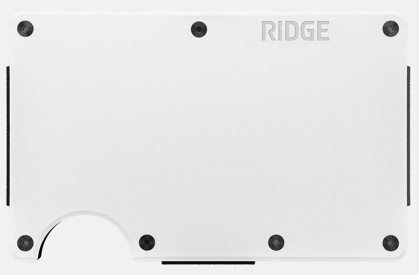 The Ridge Matte White Aluminum RFID-Blocking Wallet w/ Money Clip