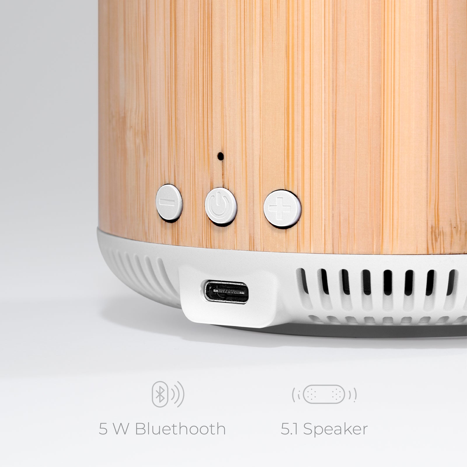 Bamboo 15W Qi Charging Wireless Speaker and Phone Stand