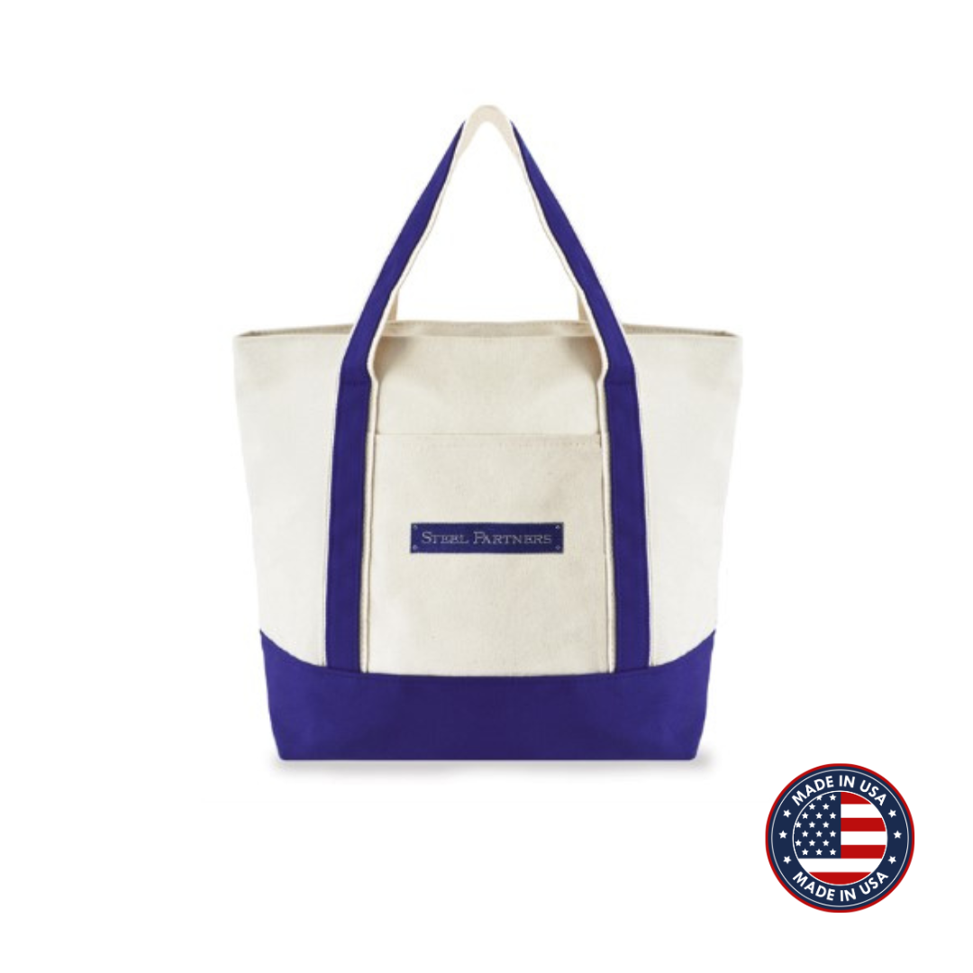 Two-Tone Canvas Tote Bag